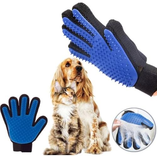 Hot Pet Dog Hair Brush Glove For Pet Cleaning Massage Grooming Comb Supply Finger Cleaning Pet Cats Hair Brush Glove For Animal