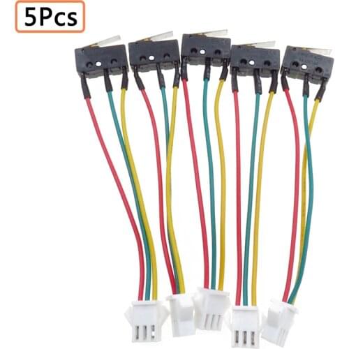 5Pcs Gas Water Heater Parts Micro Switch Spare Replacement Parts Three Wires 5A 250V Small On-off Control Home Appliance Parts