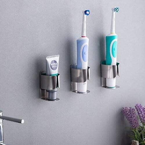 1Pcs Stainless Steel Electric Toothbrush Holder Bathroom Electric Toothbrush Wall-Mounted Rack Toothbrush Stand Rack Organizer
