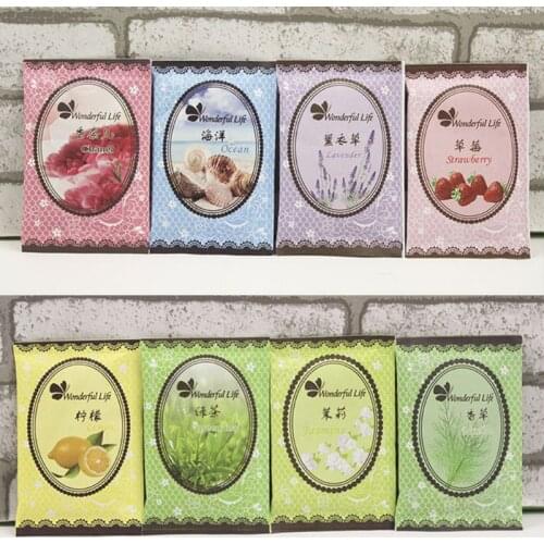 10 Pc 6x9cm Home Fragrance Sachet Bag Natural Grain Scented Wardrobe Deodorant Air Freshener Colorful Printed Package 12 Flavors