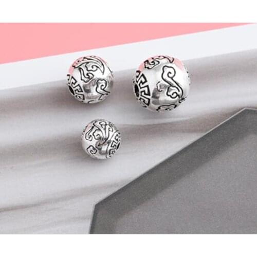 100% 925 Silver Jewelry Beads Lucky Symbol Beads DIY Bracelet Beads Jewelry Accessories