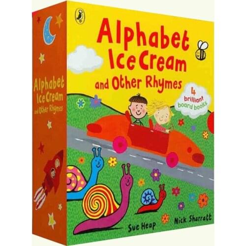 4 Books/Set Alphabet Ice Cream and Other Rhymes Book Chinese English Book Children kids book