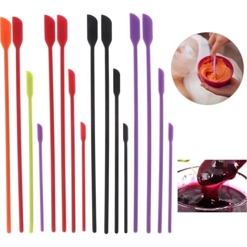4Pcs Flexible Silicone Scraper Reusable Beauty Kitchen Spatula Makeup Brushes Face Mask Brush Beauty Tools