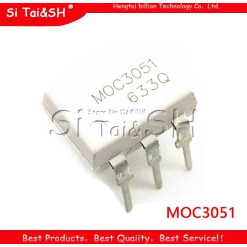 5pcs/lot MOC3051 OPTOCOUPLER TRIAC-OUT 6-DIP NEW