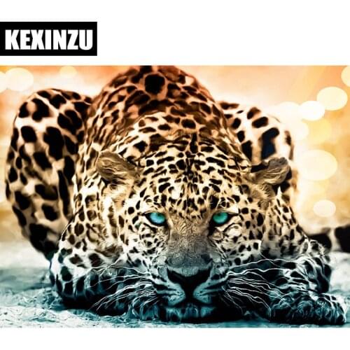 5D DIY diamond embroidery painting,leopard,Cross stitch 3D full square mosaic Rhinestone paintings from crystals decoration