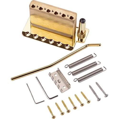 6 String Vintage Saddle Tremolo Bridge Full Size Steel Block for Guitar Accs