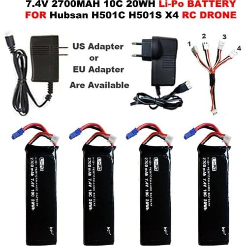Hubsan H501S H501A H501M X4 RC Drone ACCESSORIES 7.4V 2700mAh 10C Battery H501S-14 For RC Quadcopter Rechargeable Set Spare Part