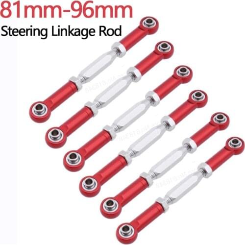 6Pcs 81mm Aluminium Steering Linkage Rod Turnbuckle for RC 1/10 Redcat Traxxas EPX HSP ZD Racing HPI Monster Truck Buggy truggy