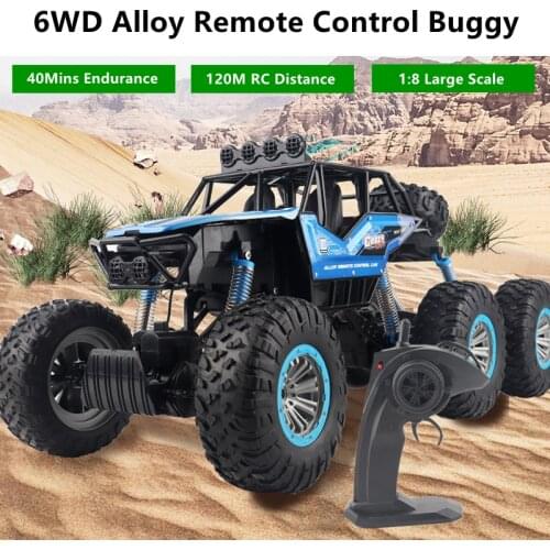 6WD 62CM Big Size RC Off Road Car Independent Suspension Shockproof Alloy Anti-Collision 120M Distance 40Mins Endurance RC Buggy