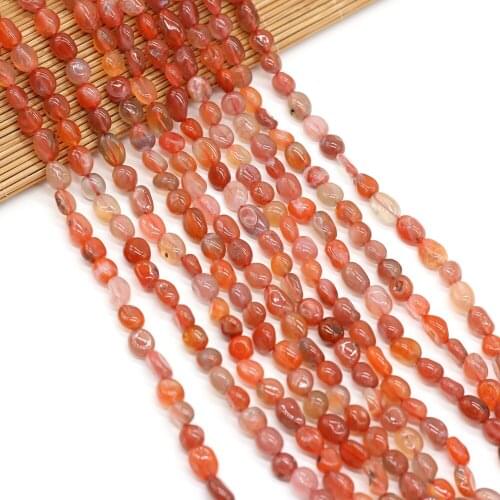 Natural Stone Beads Irregular Shaped South Redstone Loose Spacer Beaded For Jewelry Making DIY Bracelet Necklace Accessories