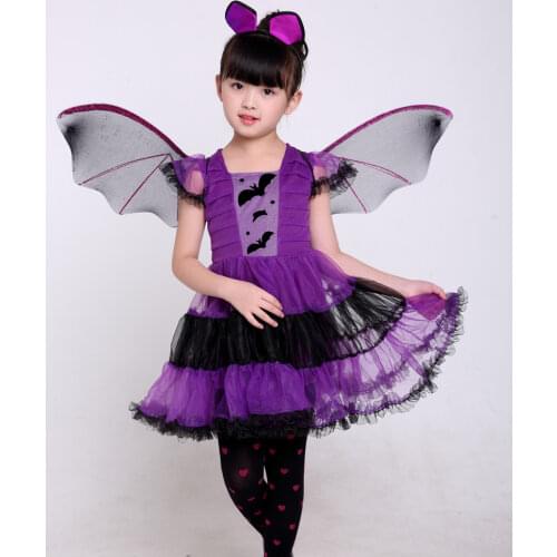 Halloween Fancy Fantasia Infant Witch With Hat Broom Cosplay Christmas Children Kids Costume Girls Headwear Clothes