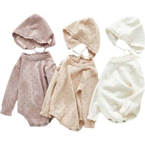 0-3Yrs Newborn Baby Romper Boys Girls Baby Clothes Summer Infant Baby Boys Jumpsuit Hollow Star Woolen Knitted Baby Rompers