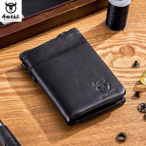 Mens Purse Leather Mens Wallet First Layer Cowhide Large-capacity Multi-card Coin Purse Card Holder