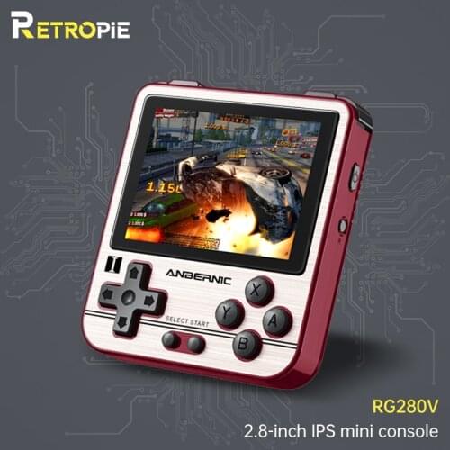Retropie ANBERNIC RG280V 128G-15000 Games 2.8Inch IPS Screen Retro Portable Mini Handheld Game Console Childrens Gift 280V