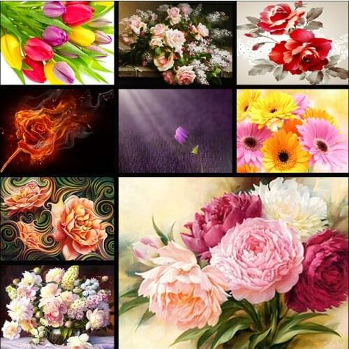 Flower arranging 5D DIY full diamond Painting flowers Cross Stitch diamond embroidery mosaic diamonds wall stickers home decor