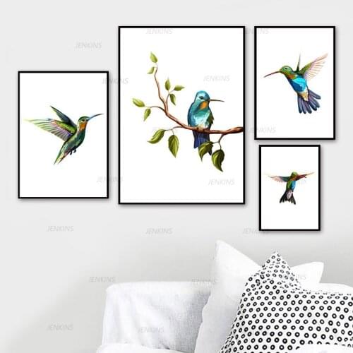 Canvas Painting Tree Leaves Bird Wall Art Nordic Posters and Prints Animal Art Prints Wall Pictures for Living Room Home Decor