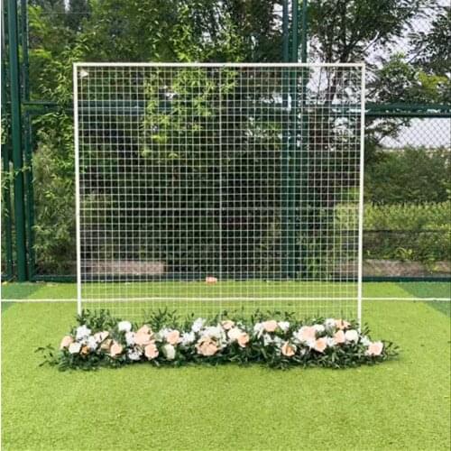 Square Iron Grid Arch Wedding Decoration Flower Stand Stage Backdrop Shelf with Festival Props Party Christmas Decoration Grid