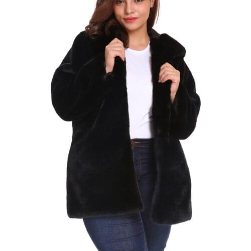 Vogue Coats Women Nice Winter Faux furCoat Elegant Thick Warm Outerwear Fake Fur Jacket Chaquetas Muje 8M3