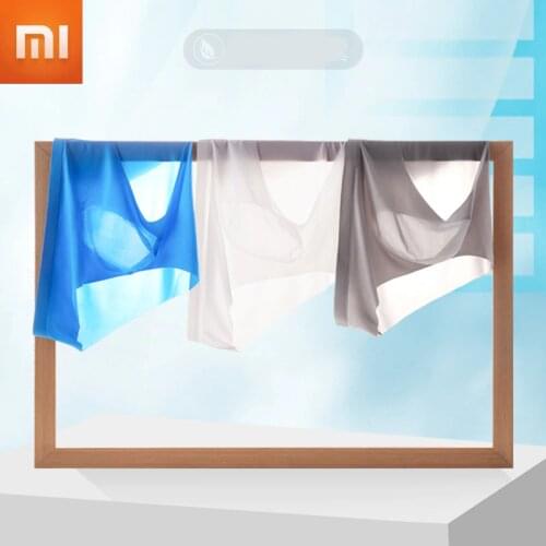 3pcs Xiaomi 3D Punch Mens Briefs Ice Silk Seamless Transparent Sexy Men Underwear Ultra-thin Breathable Male Panties Summer New