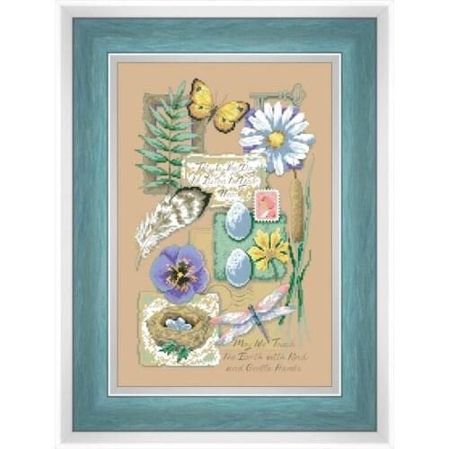 Listen to your heart cross stitch kit aida fabric 18ct 14ct 11ct flaxen linen cotton silk thread embroidery kits DIY craft set