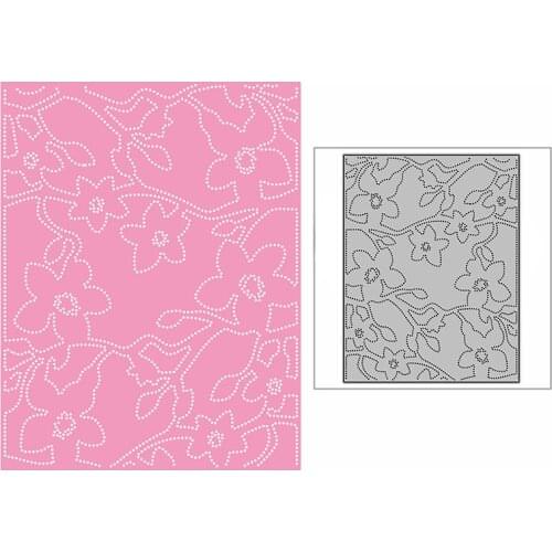 New Spotted Peach Blossom Background Plate Craft Embossing Mold 2021 Metal Cutting Dies for DIY Scrapbooking Album Card Making