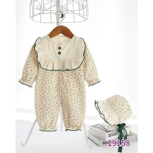 Baby Girls Princess Clothes Spring Autumn Newborn Girls Romper+Cap Kids Girl Clothing Baptism Christma 0-24M Girl Baby Clothes