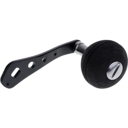 Aluminum Alloy Fishing Reel Rocker Single Fishing Reel Handle Replacement Parts with Soft EVA Handle Knob for Baitcasting Reels