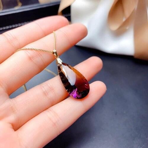 The Best Wedding Gift Amethyst Necklace Pendant 925 sterling silver Fine jewelry Natural And Real Amethyst Necklace