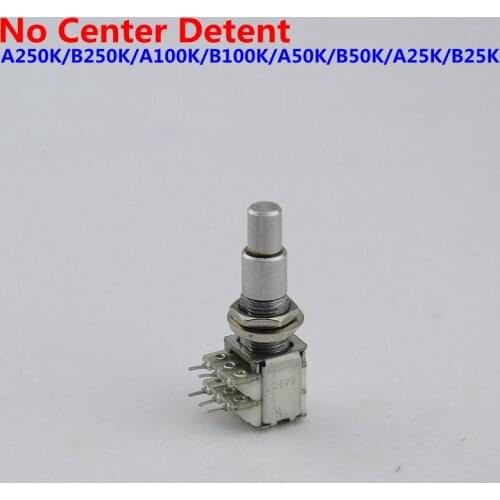 【Made in Korea】1 Piece Alpha Stacked Dual Concentric Potentiometer(POT) No Center Detent ( #1121 ) Guitar Accessories
