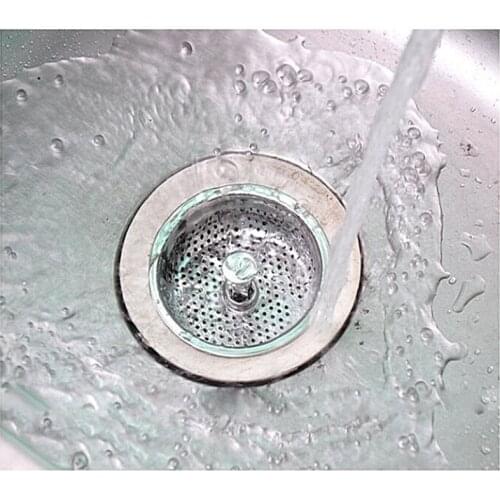 Stainless Steel Mesh Kitchen Sink Strainer Floor Drain Cap Bathroom Plug Dirt Collector Strainer Filter Metal Waste S