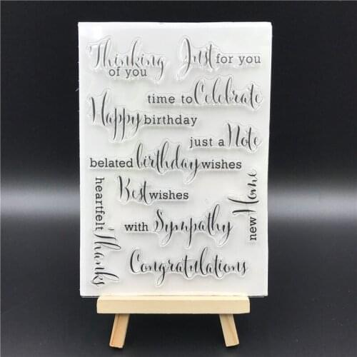Words Transparent Clear Silicone Stamp/Seal for DIY scrapbooking/photo album Decorative clear stamp sheets A701