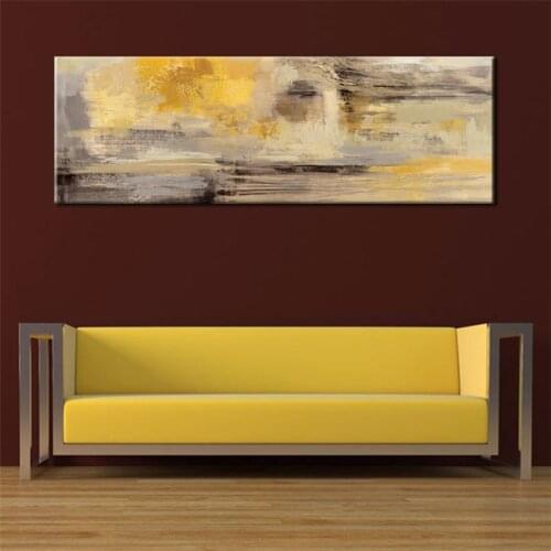 Modern Abstract Golden Yellow Posters Wall Art Pictures Posters and Prints Wall Art Canvas Painting for Living Room Home Decor