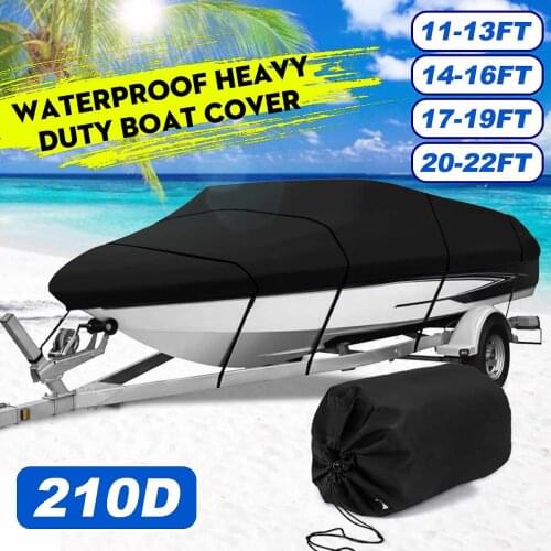 Heavy-duty 210D waterproof boat covering fishing, skiing, bass, V-Hull run, about UV resistance