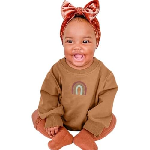 Newborn Baby Girl Boy Sweatshirts Long Sleeve Romper Pullover Fall Winter Bodysuit Christmas Newborn Set Bodysuits Sweatshirts