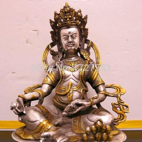 Tibetan Buddhism, Yellow Jambhala, the God of wealth bronze statue of Buddha, Bodhisattva, can be installed reservoir