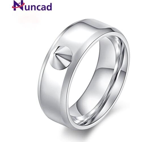 Titanium Rivets Break Windows To Guard Against Wolf Rings Simple Metal Pointed Finger Ring Hip-hop Trending Hand Accessories