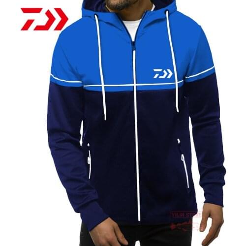 Daiwa Fishing Hoodie Spring Men Outdoor Fishing Sweatshirt Men Fishing Shirt Coat Fishing Jacket Autumn Casual Fishing Clothing
