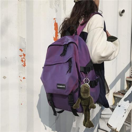 Dazzling Purple Women Trendy Backpack Cool Female School Bags College Book Lady Laptop Backpack Fashion Girls Student Travel Bag
