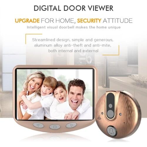 4.3 Inch HD Night Vision Peephole Viewer Wide Angle Video Door Phone