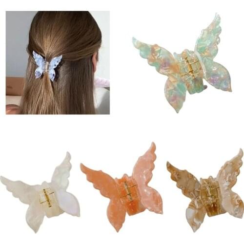 2021 Hair Clip for Womenl Multiple Color Butterfly Claw Clips French Design Barrettes Non-Slip Headwear Fashion Accessories