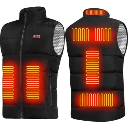9 Places Heated Vest Men Jacket Heating Vest Usb Heated Thermal Clothing Outdoor Electric Hiking Vest Heating Jacket For Camping
