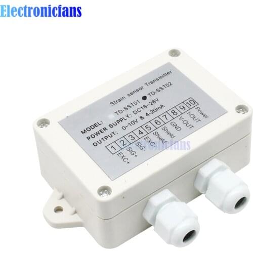 0-5V 0-10V 4-20mA Load Cell Sensor Amplifier Transmitter Strain Gauge Sensor Weighing Transmitter Amplifier DC18-26V