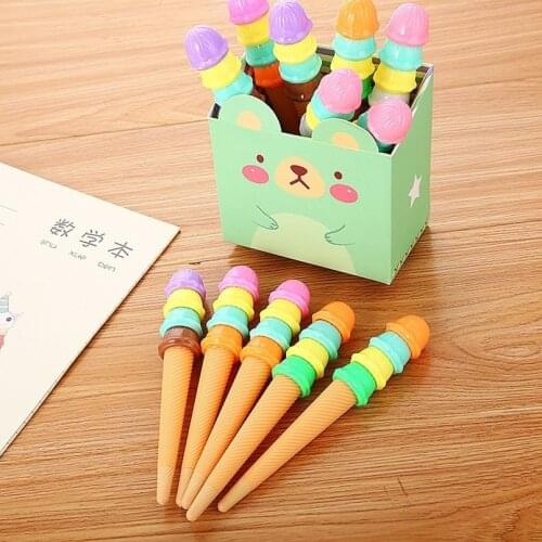 20 PCs Cartoon Ice Cream Gel Pen Wholesale Creative Stationery Gel Pen Cute Student Needle Water-Based Paint Pen