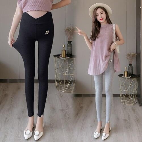 29079# Summer Thin Modal Maternity Skinny Legging Low Waist Belly Long Legging Clothes for Pregnant Women Pregnancy
