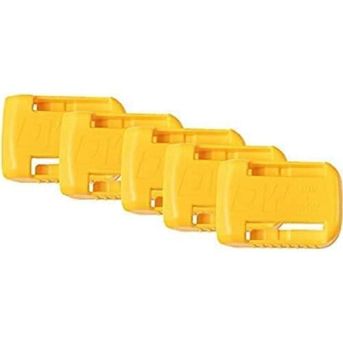 New 5 Packs Battery Holder Dock Mounts For Dewalt 20V 60V Battery, Wall Panel Shelf Belt Clip Storage Organizer Protector