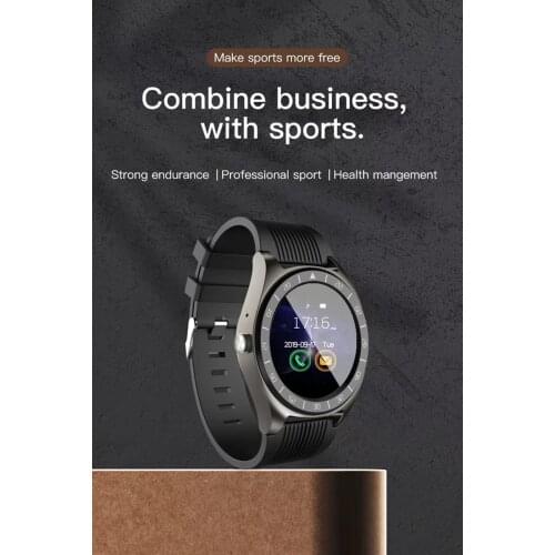 Watch Android V5 With Camera Facebook Whatsapp Smart SMS PK Bluetooth Twitter Support SIM TF Card For Business Smartwatch Sync