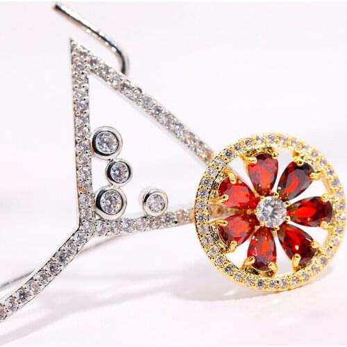 Cytheria top brand jewelry crystal Rhinestone zircon Cocktail glass Brooches for Women elegant Brooches Jewelry Gifts