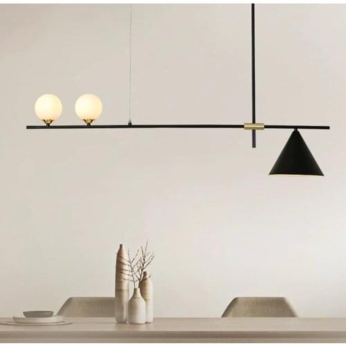 Designer Iron Art Pendant Lights Nordic Modern Simple Home Decor Pendant Lamp Restaurant Bar Dining Room Kitchen Hanging Lamps