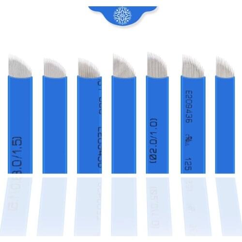 20pcs Microblading Tattoo Needles Permanent Makeup Needle 12 13 14 16 17 18 21 Mist Eyebrow Needles Blades Tattoo Supplies Tools