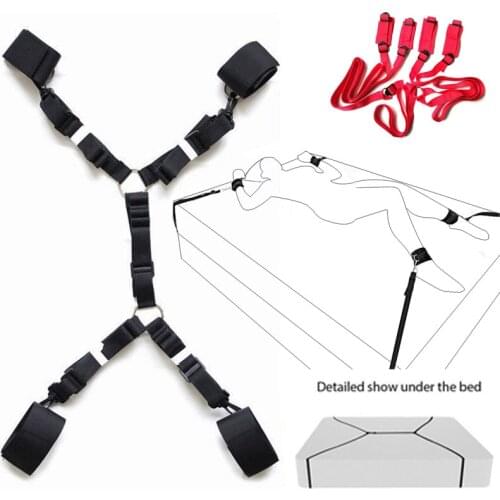 Adult Toy Under Bed Restraint Strap Erotic Sex Toys For Woman Couples BDSM Bondage Set Mouth Gag Handcuffs Fetish Slave Sex Shop